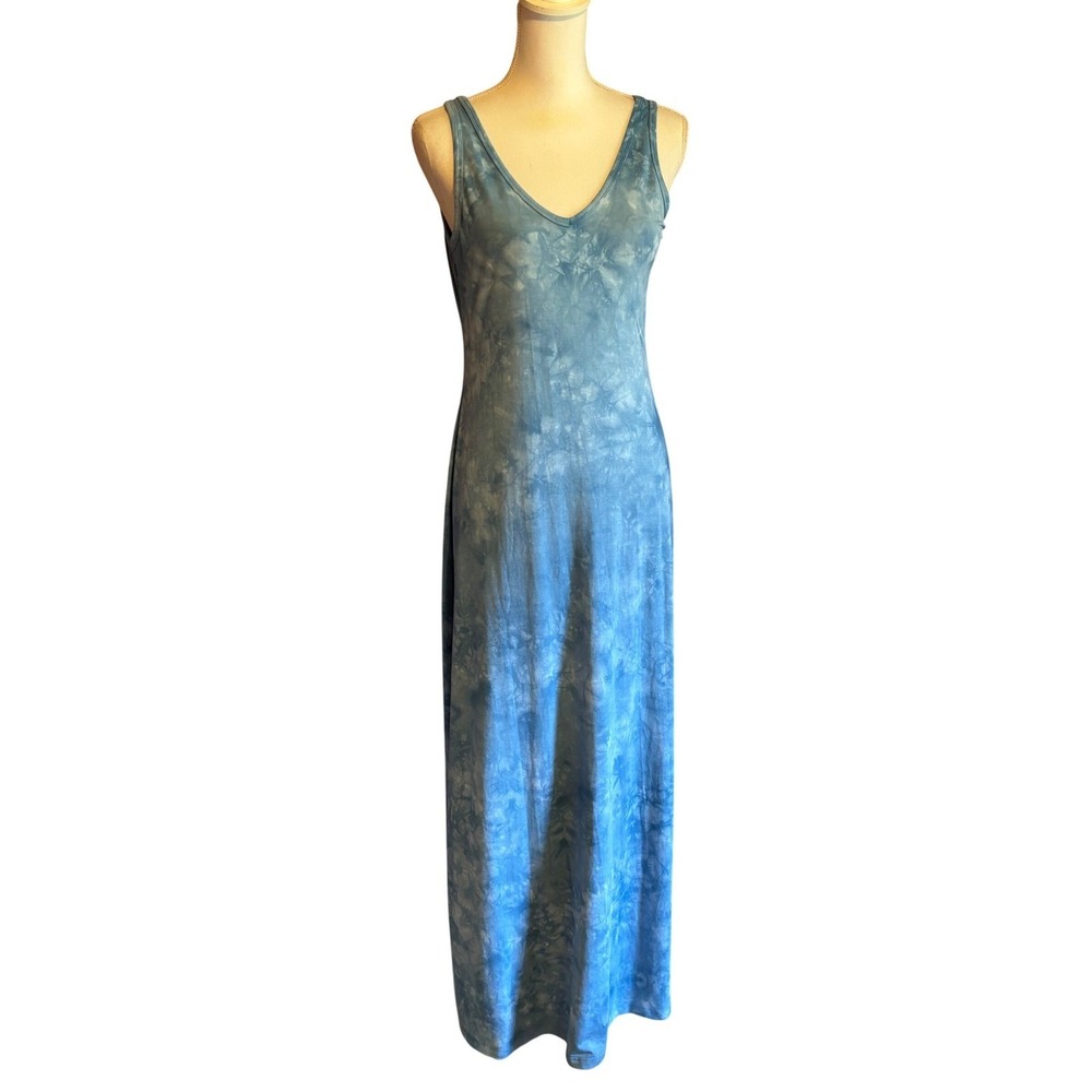Karen Kane Blue Tie Dye Maxi Dress Medium, artisan, travel, coastal, boho,